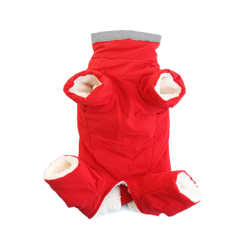 Velvet Plush Reflective Dog Coat