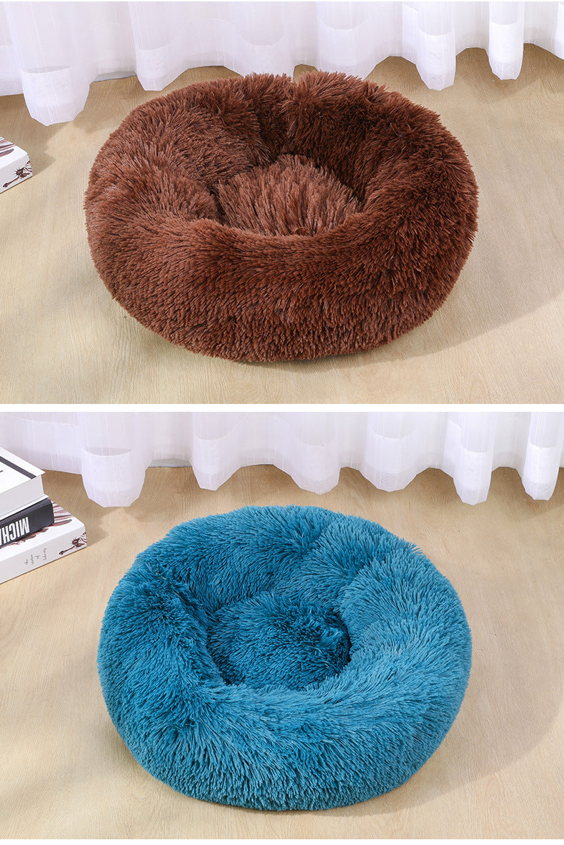 Cathouse Plush Round Dog & Cat Bed