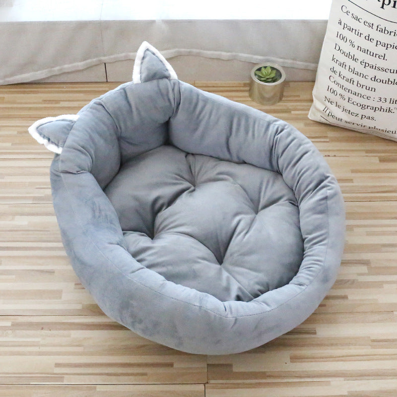 Cartoon High Back Pet Bed