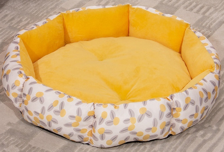 Octagonal Fleece Pet Bed