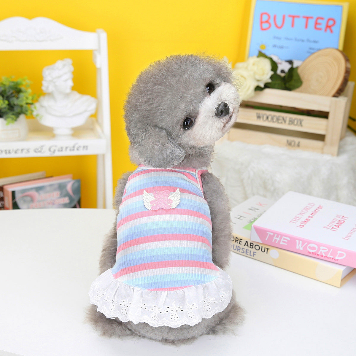 Striped Wings Dog Skirt