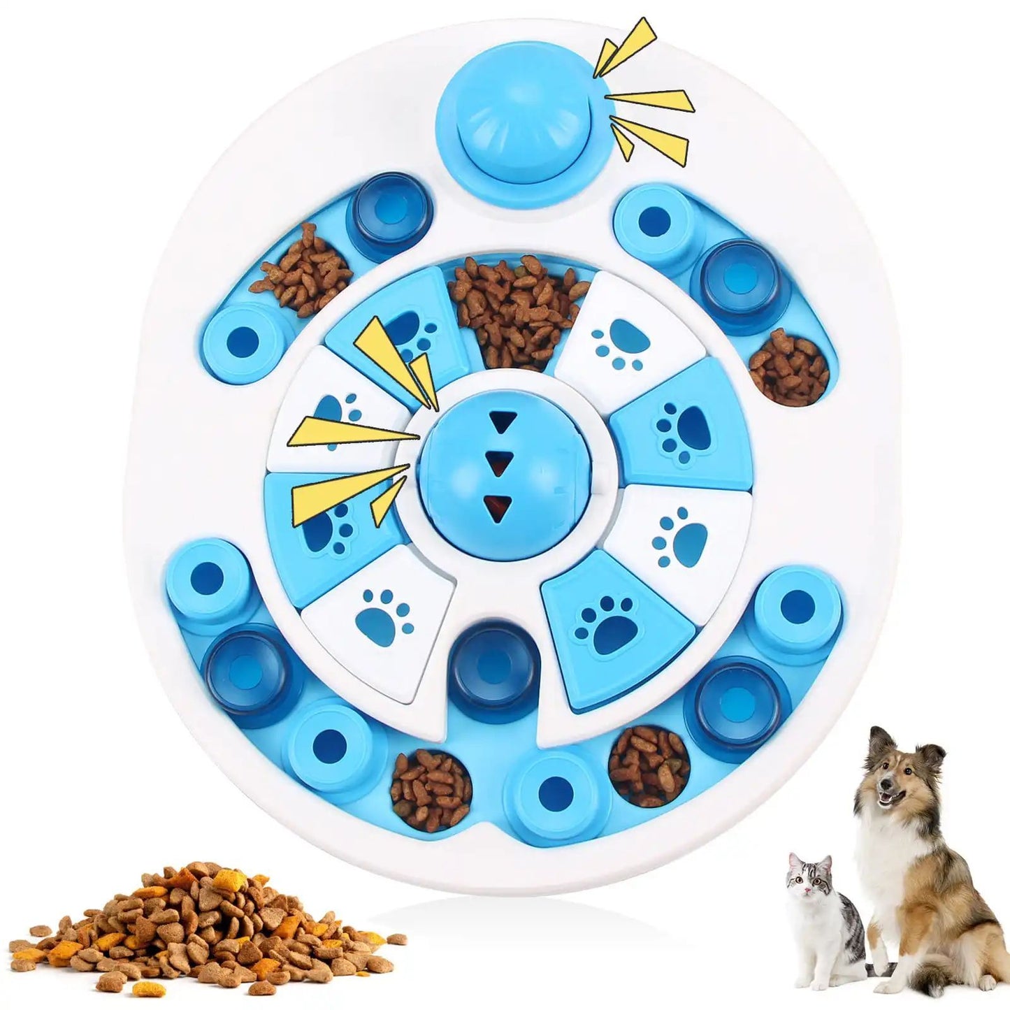 Dog Puzzle Toy with Bells & Food Dispenser