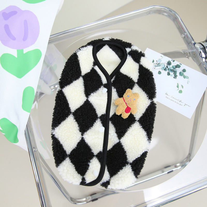 Pet Checkerboard Winter Vest