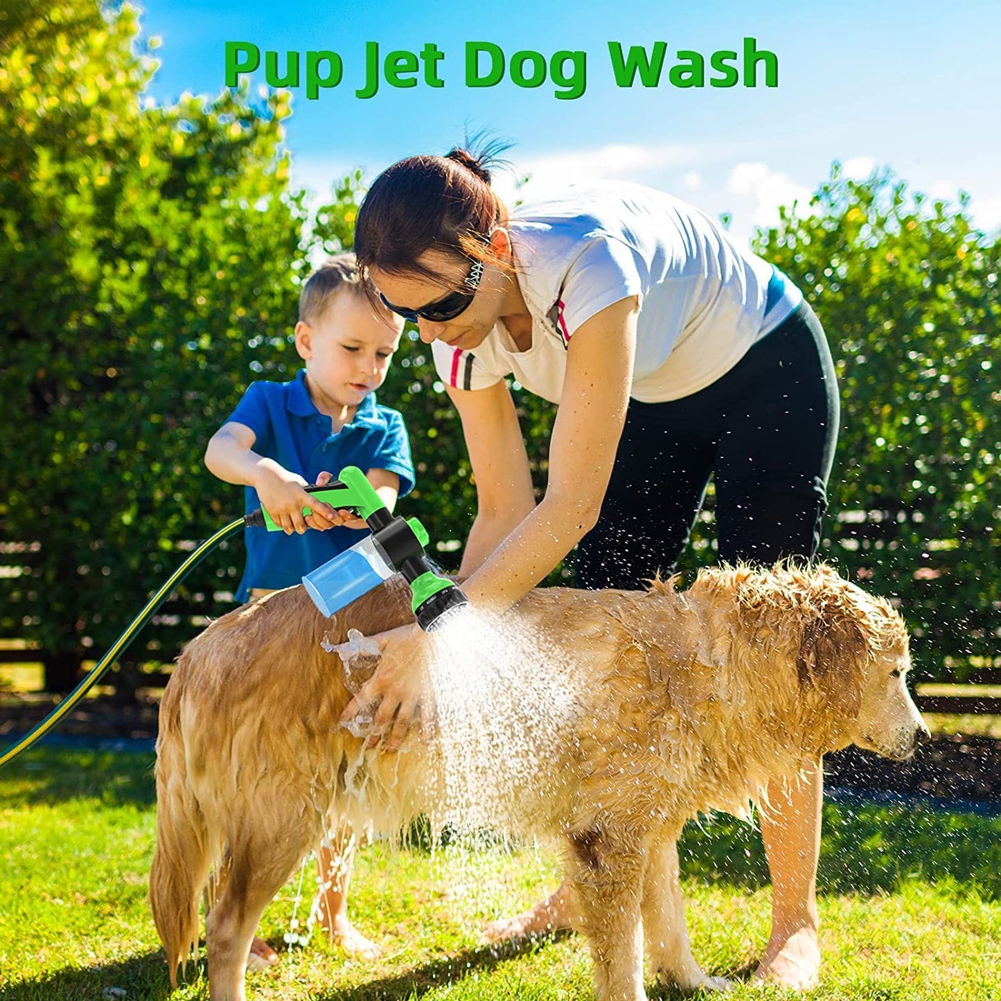 Pet Dog Wash Shower Sprayer & Grooming Comb