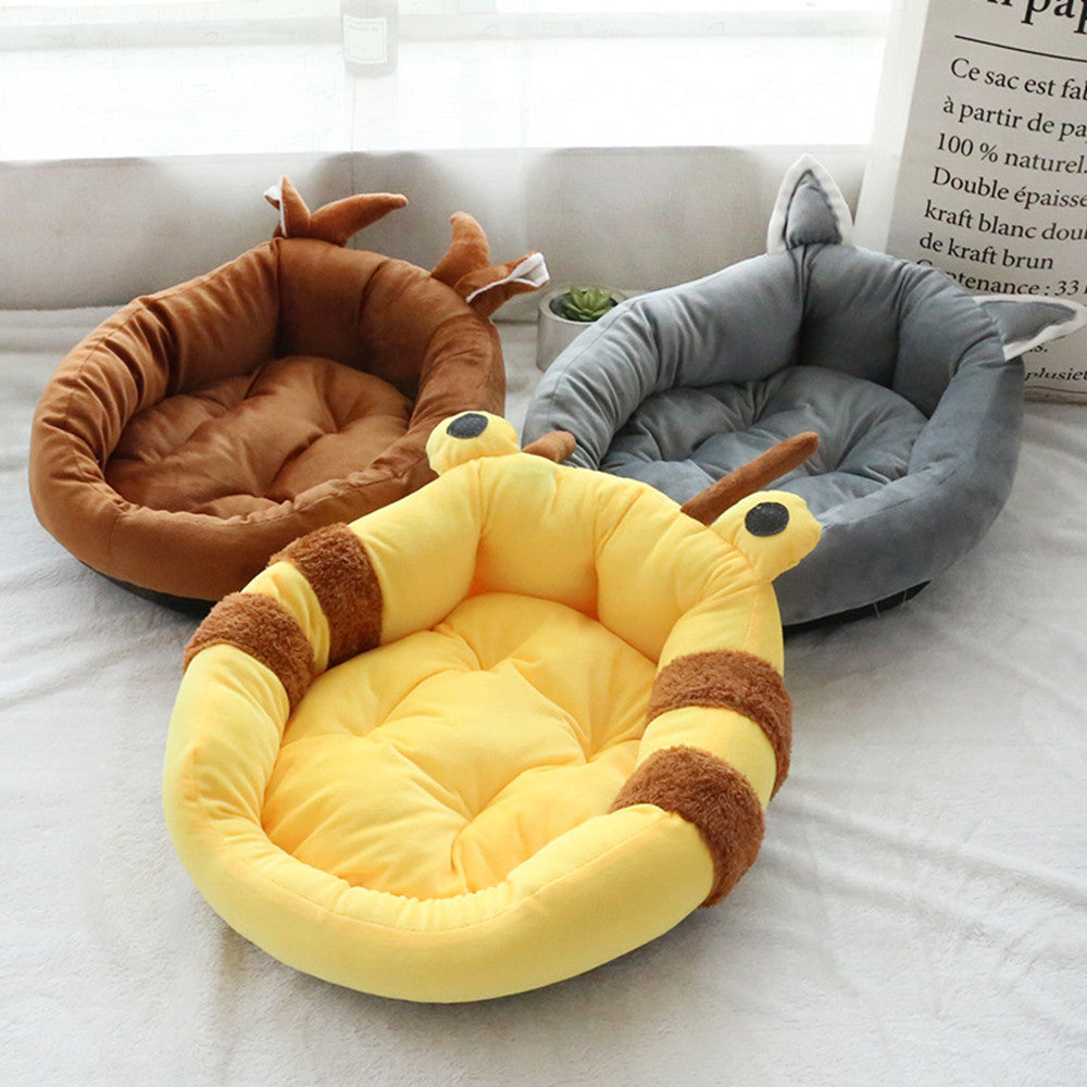 Cartoon High Back Pet Bed