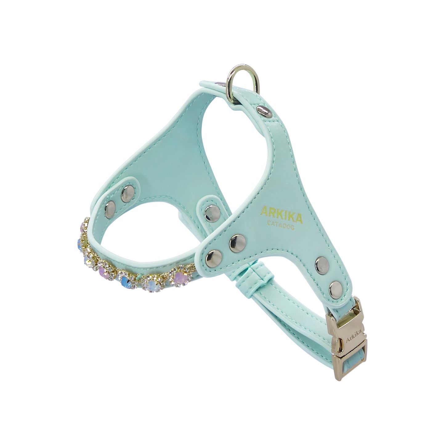 Rhinestone Dog Harness & Leash