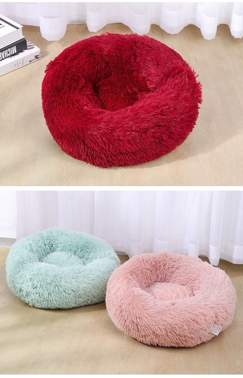 Cathouse Plush Round Dog & Cat Bed