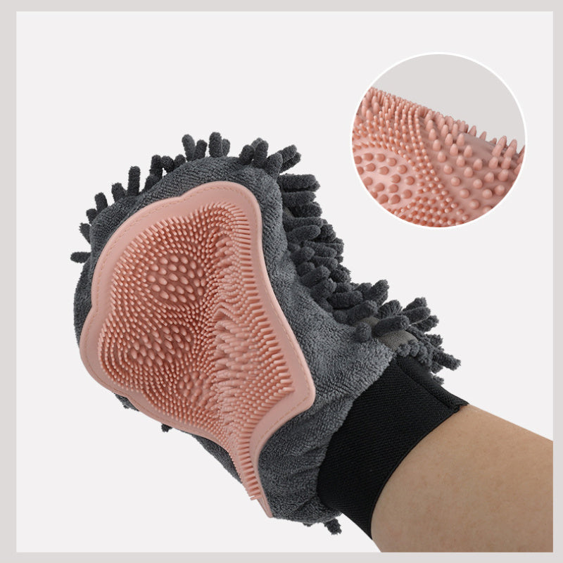 2-in-1 Pet Grooming Brush Glove