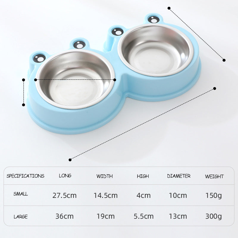 Stainless Steel Pet Double Bowl