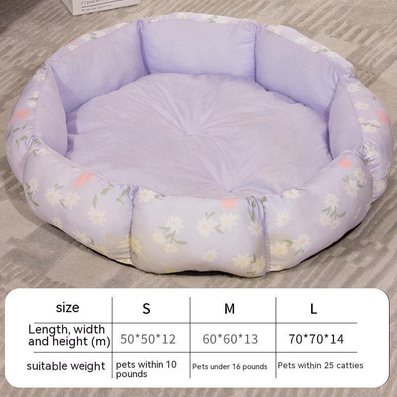 Octagonal Fleece Pet Bed