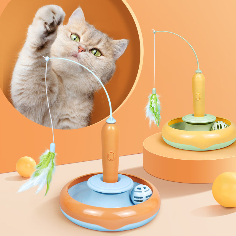 2-in-1 Cat Feather Toy
