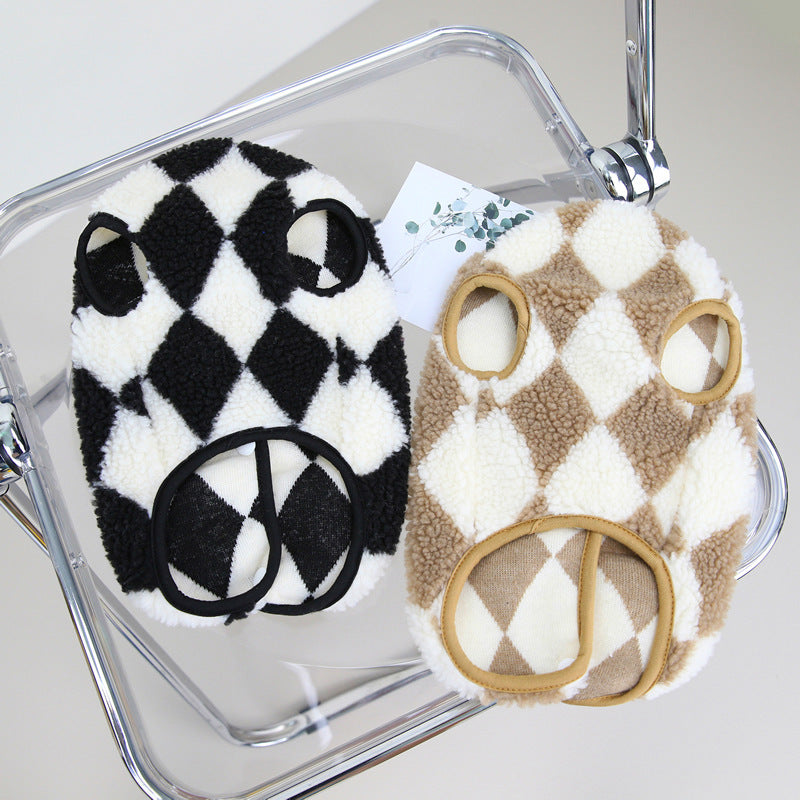 Pet Checkerboard Winter Vest