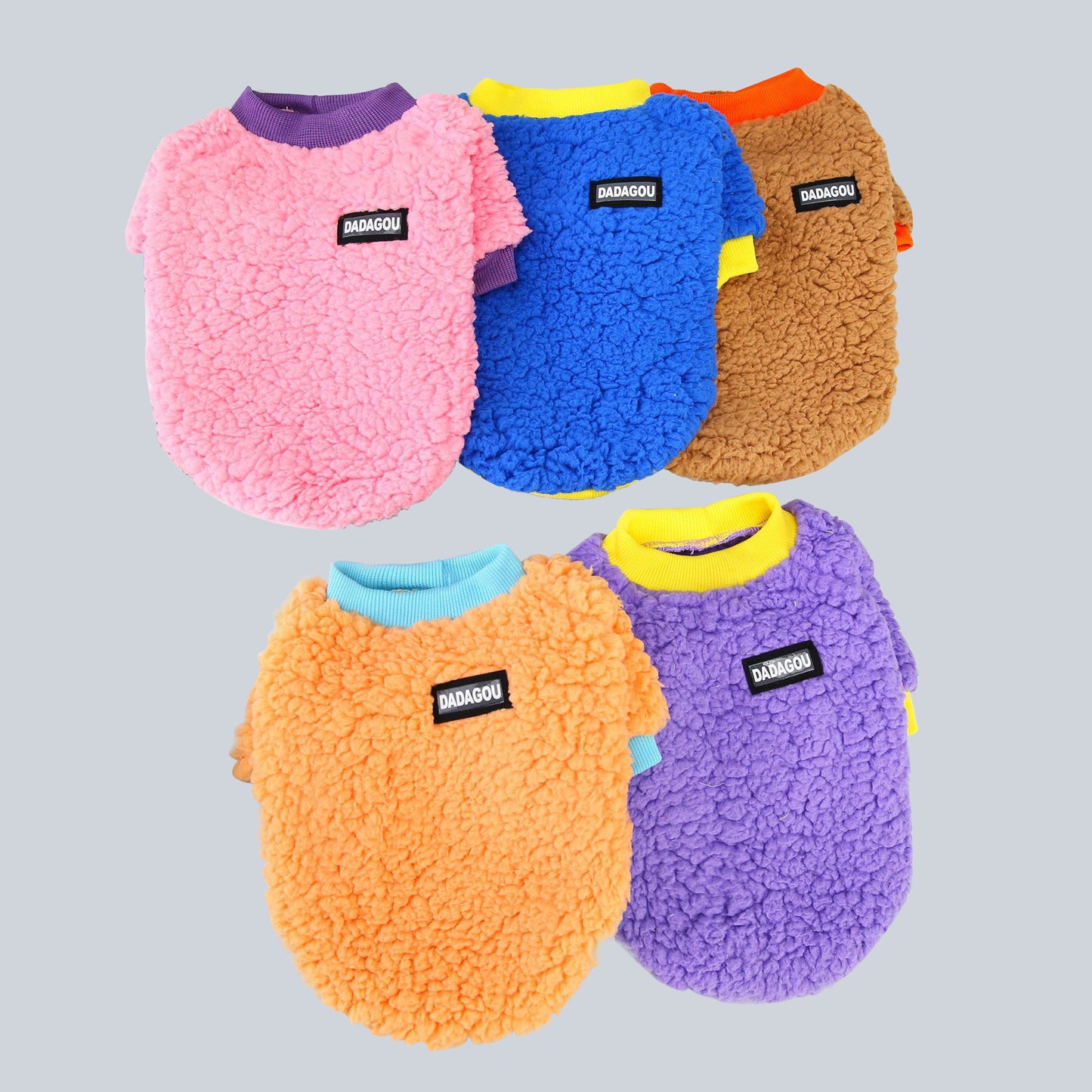 Candy-Colored Plush Pet Coat