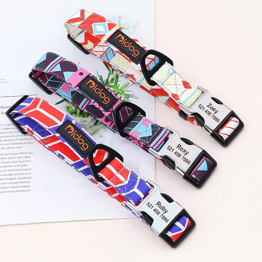 Personalized Nylon Dog Collar