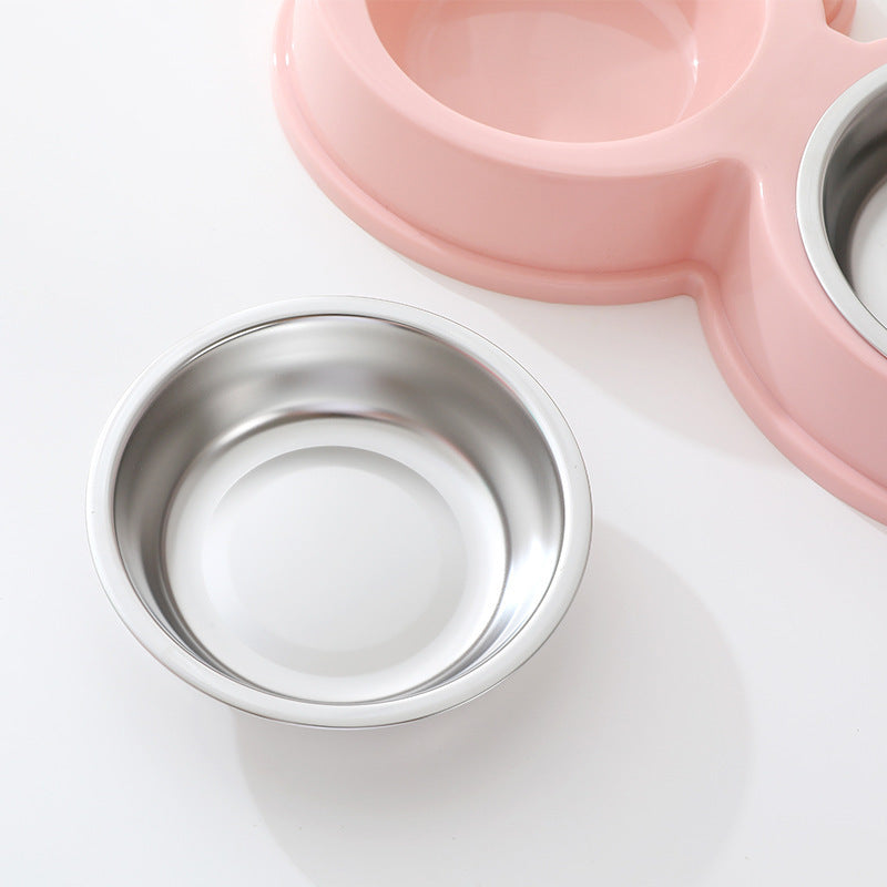 Stainless Steel Pet Double Bowl