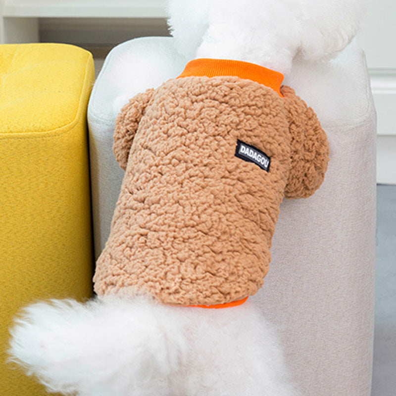 Candy-Colored Plush Pet Coat