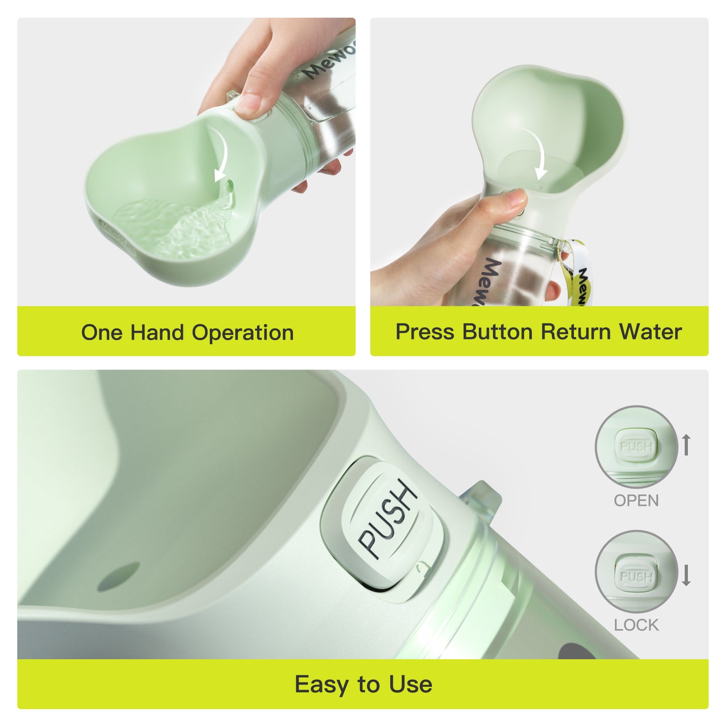 2-in-1 Portable Dog Water & Food Bottle