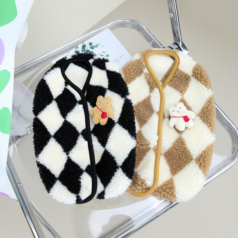 Pet Checkerboard Winter Vest