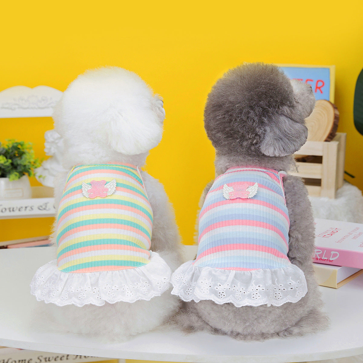 Striped Wings Dog Skirt