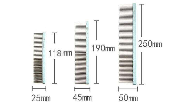 Colorful Stainless Steel Pet Grooming Comb