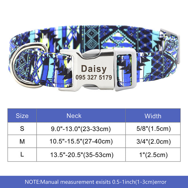 Personalized Nylon Dog Collar