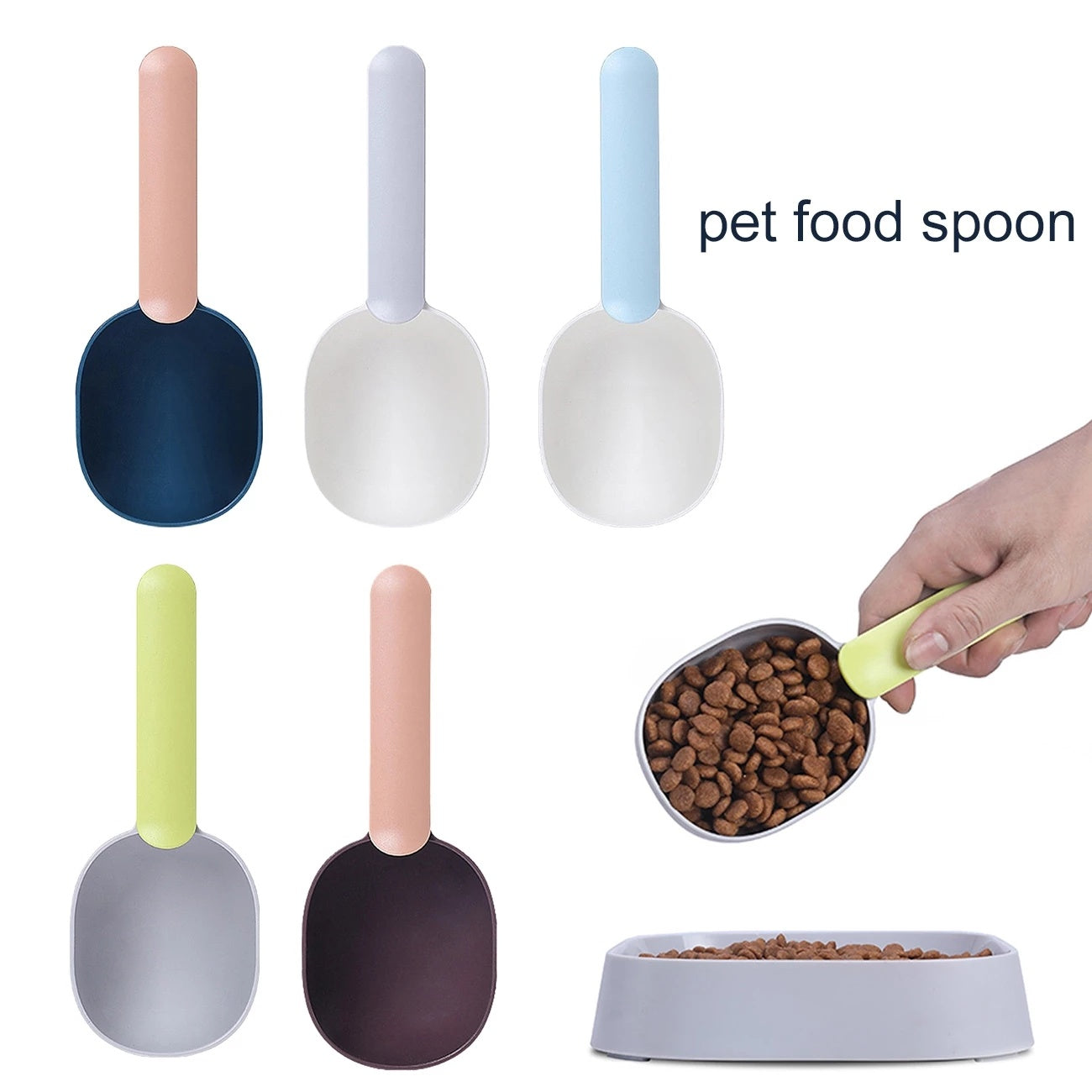 Pet Food Scoop with Clip Handle