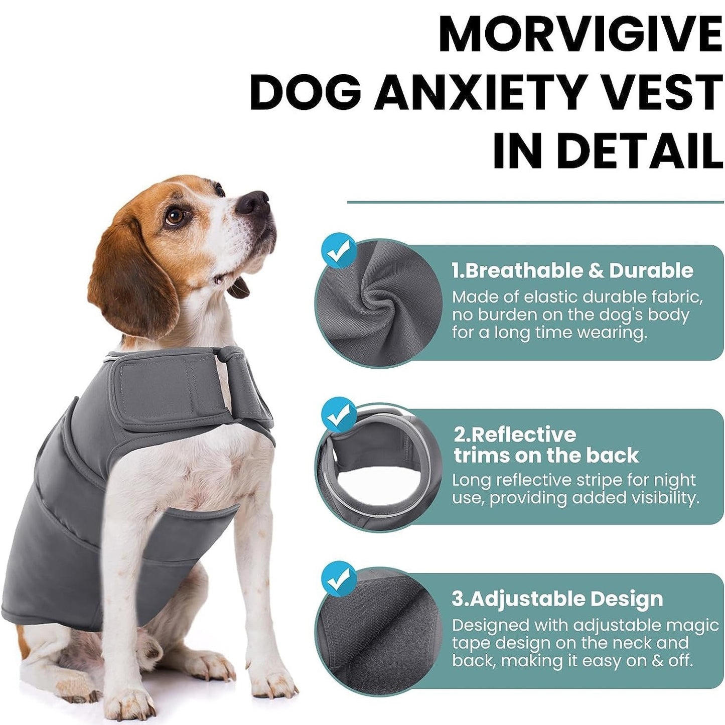 Dog Anxiety Relief Vest with Shock Protection