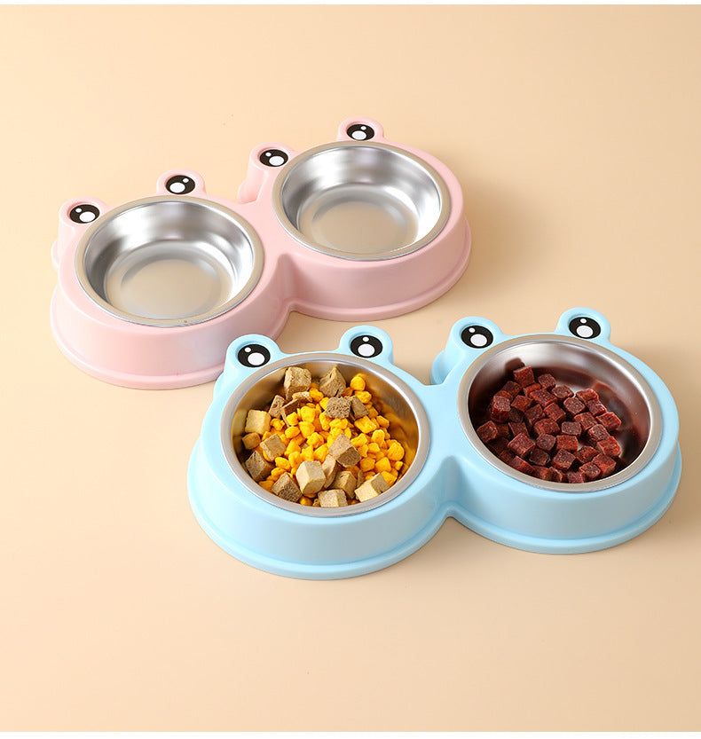 Stainless Steel Pet Double Bowl