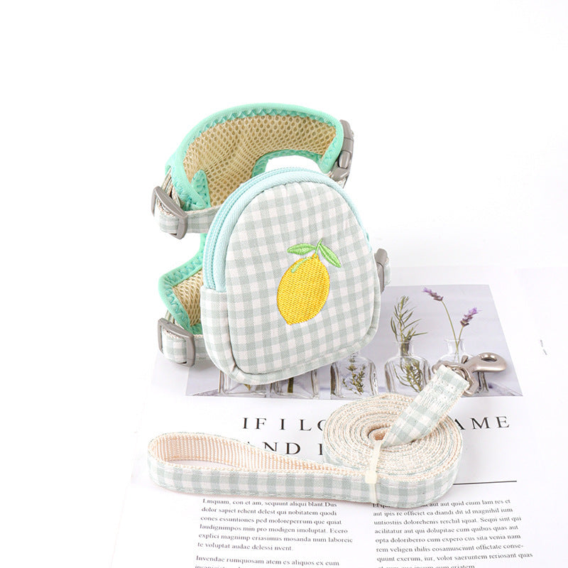 Plaid Dog Vest Harness
