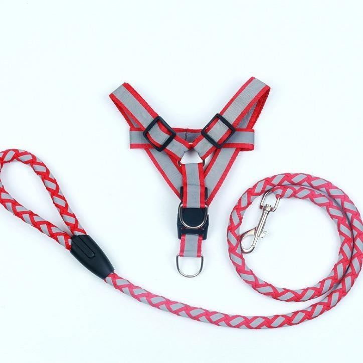 Reflective Pet Leash & Harness Set