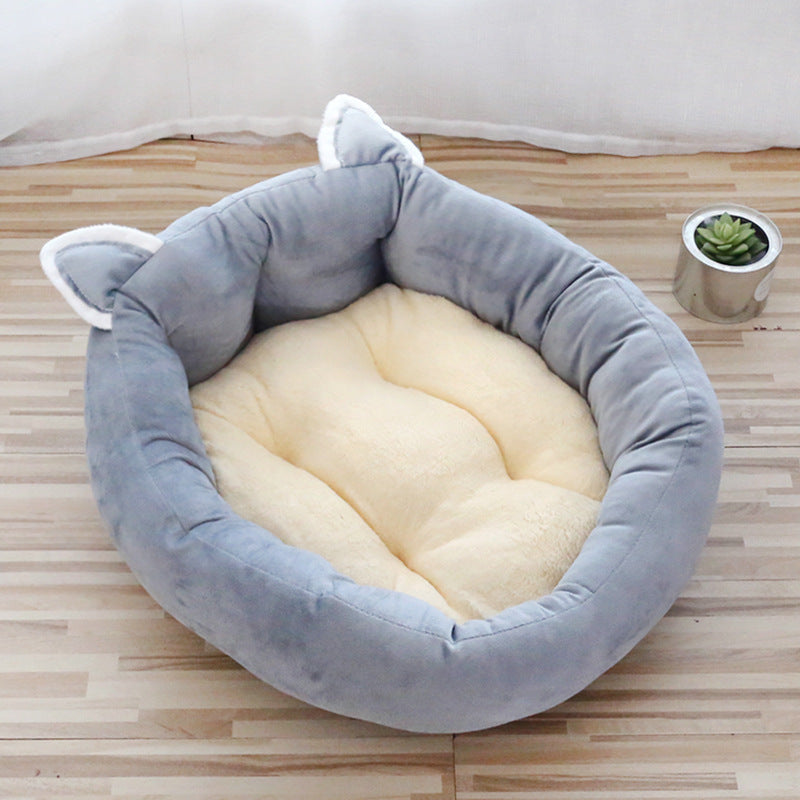 Cartoon High Back Pet Bed