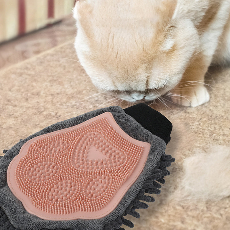 2-in-1 Pet Grooming Brush Glove
