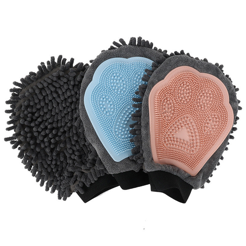 2-in-1 Pet Grooming Brush Glove