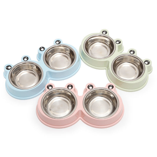 Stainless Steel Pet Double Bowl
