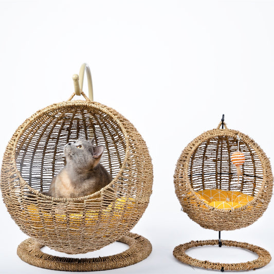 Woven Cat Bed Basket